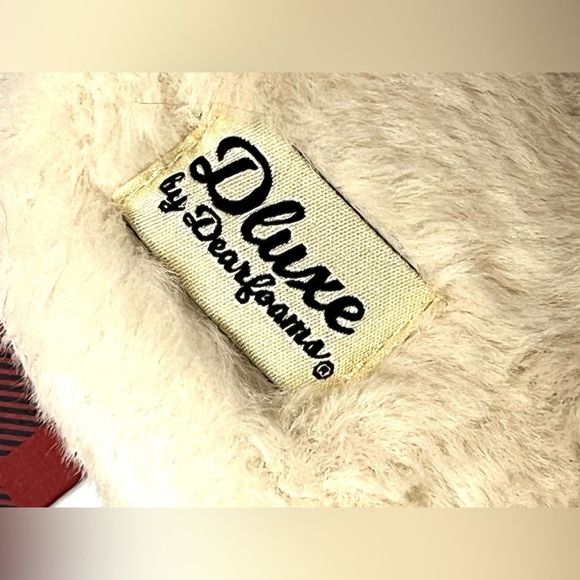 Dluxe by Dearfoams Plush Faux Fur “Super Mom” Slippers Size Large 9-10 - Picture 6 of 12